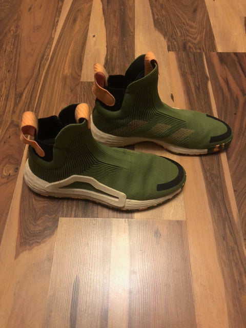 Adidas Next Level Olive Green/Orange/White - Size 11