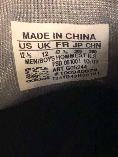 Adidas Black/White - Size 12.5